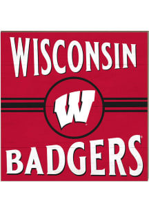 KH Sports Fan Wisconsin Badgers 10x10 Retro Sign - Cardinal