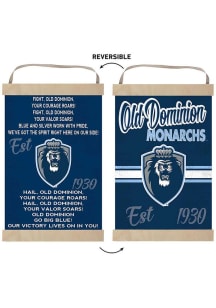 KH Sports Fan Old Dominion Monarchs Fight Song Reversible Banner Sign - Blue