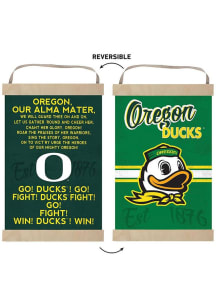 KH Sports Fan Oregon Ducks Fight Song Reversible Banner Sign - Green