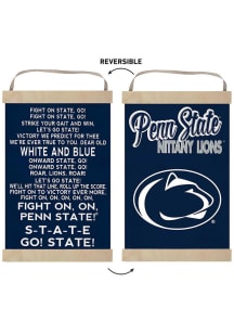 KH Sports Fan Penn State Nittany Lions Fight Song Reversible Banner Sign - Blue