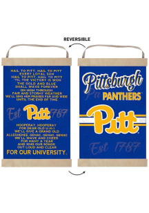 KH Sports Fan Pitt Panthers Fight Song Reversible Banner Sign - Gold