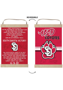 KH Sports Fan South Dakota Coyotes Fight Song Reversible Banner Sign - Red