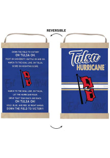 KH Sports Fan Tulsa Golden Hurricane Fight Song Reversible Banner Sign - Gold