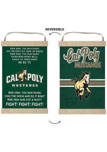 KH Sports Fan Cal Poly Mustangs Fight Song Reversible Banner Sign - Green