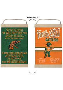 KH Sports Fan Florida A&M Rattlers Fight Song Reversible Banner Sign - Orange