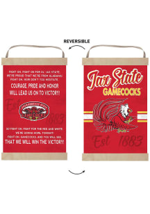 KH Sports Fan Jacksonville State Gamecocks Fight Song Reversible Banner Sign - Red