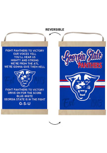 KH Sports Fan Georgia State Panthers Fight Song Reversible Banner Sign - Blue