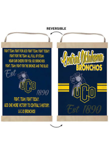 KH Sports Fan Central Oklahoma Bronchos Fight Song Reversible Banner Sign - Navy Blue