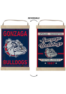 KH Sports Fan Gonzaga Bulldogs Faux Rusted Reversible Banner Sign - Blue