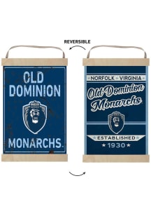 KH Sports Fan Old Dominion Monarchs Faux Rusted Reversible Banner Sign - Blue