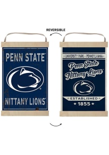 KH Sports Fan Penn State Nittany Lions Faux Rusted Reversible Banner Sign - Blue