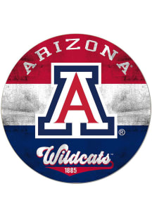 KH Sports Fan Arizona Wildcats 20x20 Retro Multi Color Circle Sign - Red