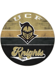 KH Sports Fan UCF Knights 20x20 Retro Multi Color Circle Sign - Black