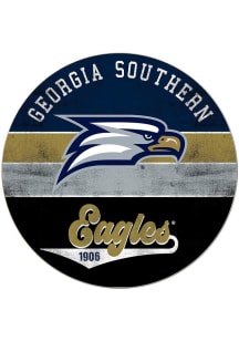 KH Sports Fan Georgia Southern Eagles 20x20 Retro Multi Color Circle Sign - Blue