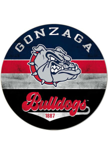 KH Sports Fan Gonzaga Bulldogs 20x20 Retro Multi Color Circle Sign - Blue