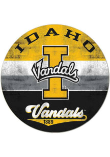 KH Sports Fan Idaho Vandals 20x20 Retro Multi Color Circle Sign - Silver