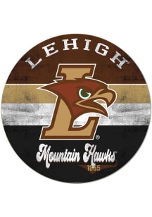 KH Sports Fan Lehigh University 20x20 Retro Multi Color Circle Sign - Brown