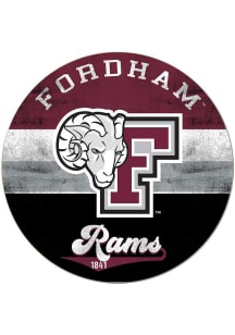 KH Sports Fan Fordham Rams 20x20 Retro Multi Color Circle Sign - Red