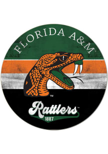 KH Sports Fan Florida A&M Rattlers 20x20 Retro Multi Color Circle Sign - Orange