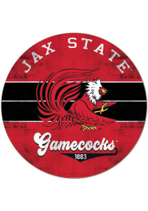 KH Sports Fan Jacksonville State Gamecocks 20x20 Retro Multi Color Circle Sign - Red