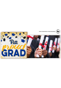 Pitt Panthers Proud Grad Floating Picture Frame - Gold