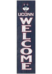 KH Sports Fan UConn Huskies 11x46 Welcome Leaning Sign - White