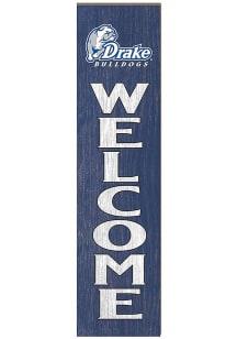 KH Sports Fan Drake Bulldogs 11x46 Welcome Leaning Sign - Blue