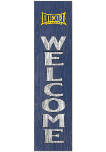KH Sports Fan Drexel Dragons 11x46 Welcome Leaning Sign - Navy Blue