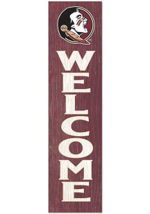 KH Sports Fan Florida State Seminoles 11x46 Welcome Leaning Sign - Red