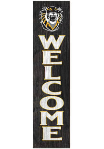 KH Sports Fan Fort Hays State Tigers 11x46 Welcome Leaning Sign - Black