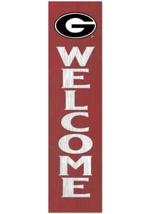 KH Sports Fan Georgia Bulldogs 11x46 Welcome Leaning Sign - Red