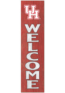 KH Sports Fan Houston Cougars 11x46 Welcome Leaning Sign - Red