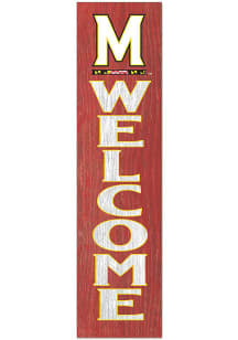 KH Sports Fan Maryland Terrapins 11x46 Welcome Leaning Sign - Red