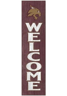 KH Sports Fan Texas State Bobcats 11x46 Welcome Leaning Sign - Red
