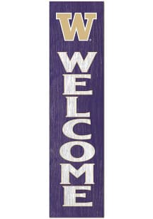 KH Sports Fan Washington Huskies 11x46 Welcome Leaning Sign - Purple