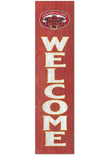 KH Sports Fan Jacksonville State Gamecocks 11x46 Welcome Leaning Sign - Red
