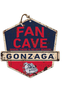 KH Sports Fan Gonzaga Bulldogs Fan Cave Rustic Badge Sign - Blue