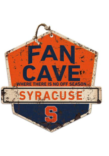 KH Sports Fan Syracuse Orange Fan Cave Rustic Badge Sign - Orange