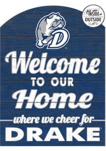 KH Sports Fan Drake Bulldogs 16x22 Indoor Outdoor Marquee Sign - Blue