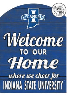KH Sports Fan Indiana State Sycamores 16x22 Indoor Outdoor Marquee Sign - Blue