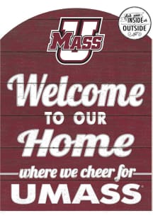 KH Sports Fan Massachusetts Minutemen 16x22 Indoor Outdoor Marquee Sign - Red