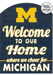 KH Sports Fan Michigan Wolverines 16x22 Indoor Outdoor Marquee Sign - Blue