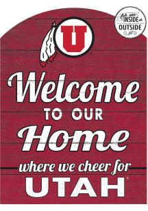 KH Sports Fan Utah Utes 16x22 Indoor Outdoor Marquee Sign - Red