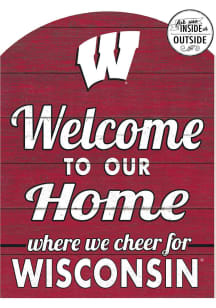 KH Sports Fan Wisconsin Badgers 16x22 Indoor Outdoor Marquee Sign - Red