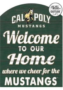 KH Sports Fan Cal Poly Mustangs 16x22 Indoor Outdoor Marquee Sign - Green