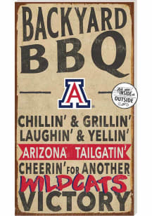 KH Sports Fan Arizona Wildcats 11x20 Indoor Outdoor BBQ Sign - Red