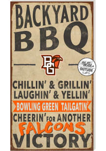 KH Sports Fan Bowling Green Falcons 11x20 Indoor Outdoor BBQ Sign - Orange