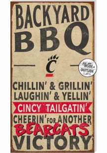 KH Sports Fan Cincinnati Bearcats 11x20 Indoor Outdoor BBQ Sign - Red
