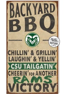 KH Sports Fan Colorado State Rams 11x20 Indoor Outdoor BBQ Sign - Green