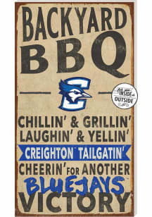 KH Sports Fan Creighton Bluejays 11x20 Indoor Outdoor BBQ Sign - Blue